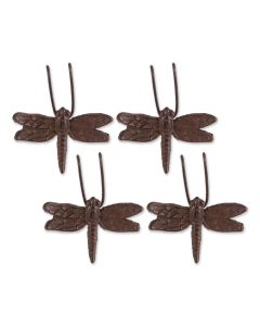 DRAGONFLY CAST IRON POT HANGER SET OF 4
