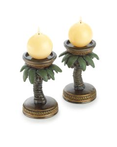 COCONUT TREE CANDLEHOLDERS